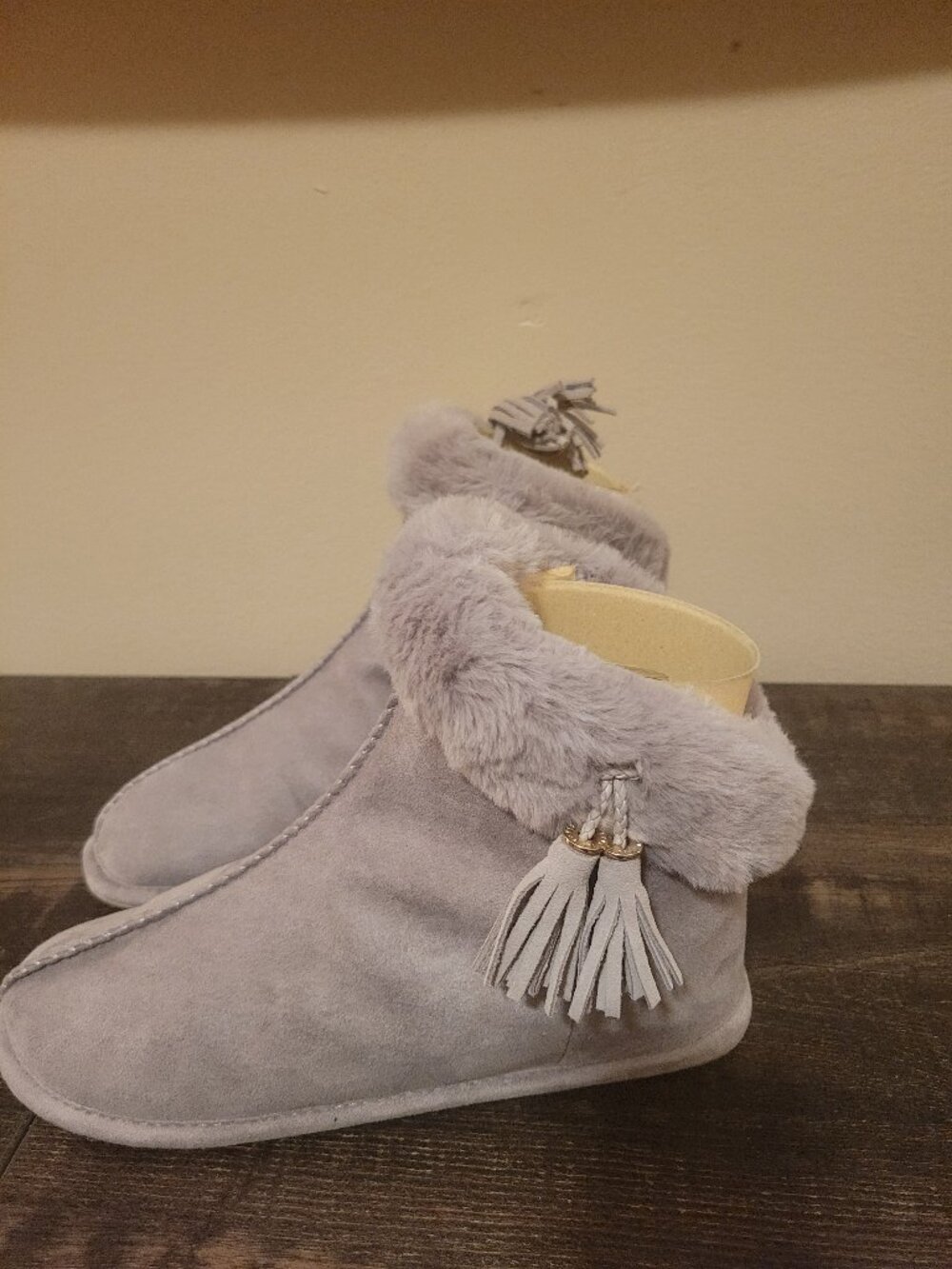 TED BAKER Ashley faux-fur woven slipper boots,size 9 women